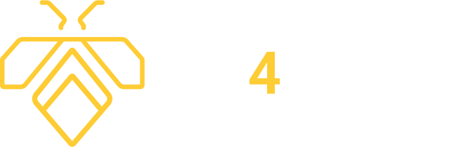 Bee4Impact White logo